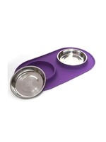 MESSY CATS BOL DOUBLE INOX BASE SILICONE MAUVE
