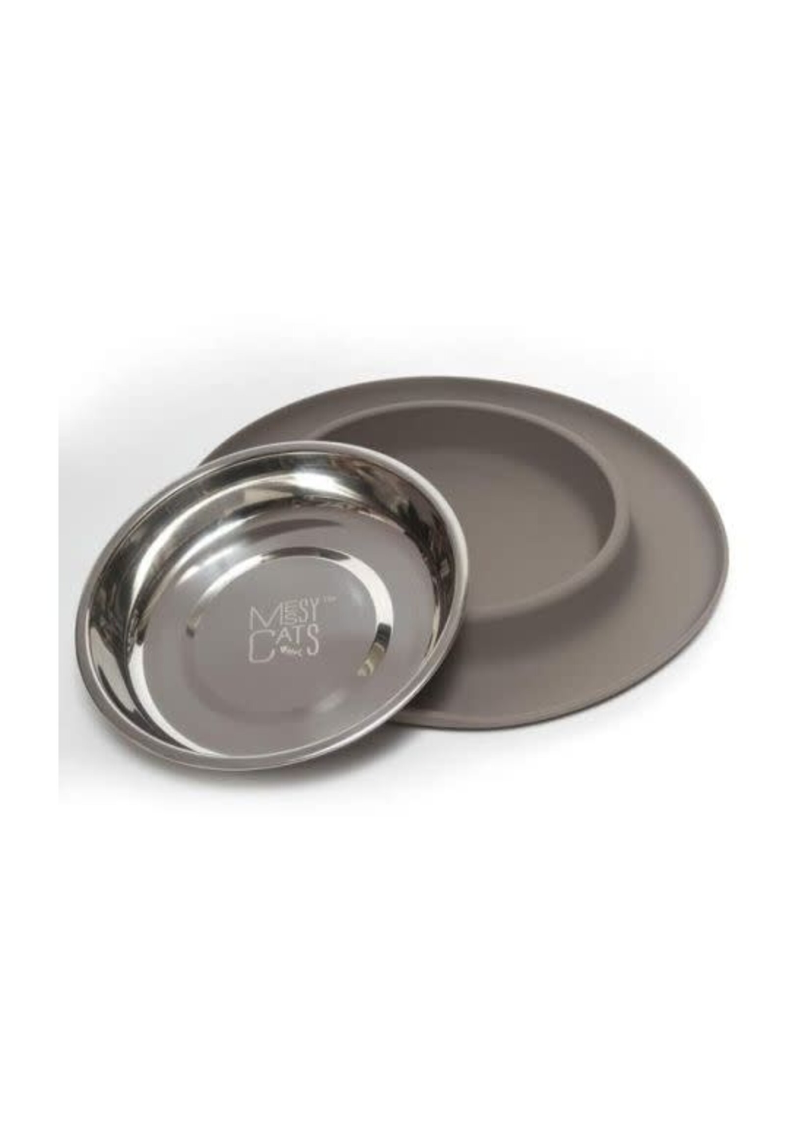 MESSY CATS BOL INOX SIMPLE BASE SILICONE GRIS