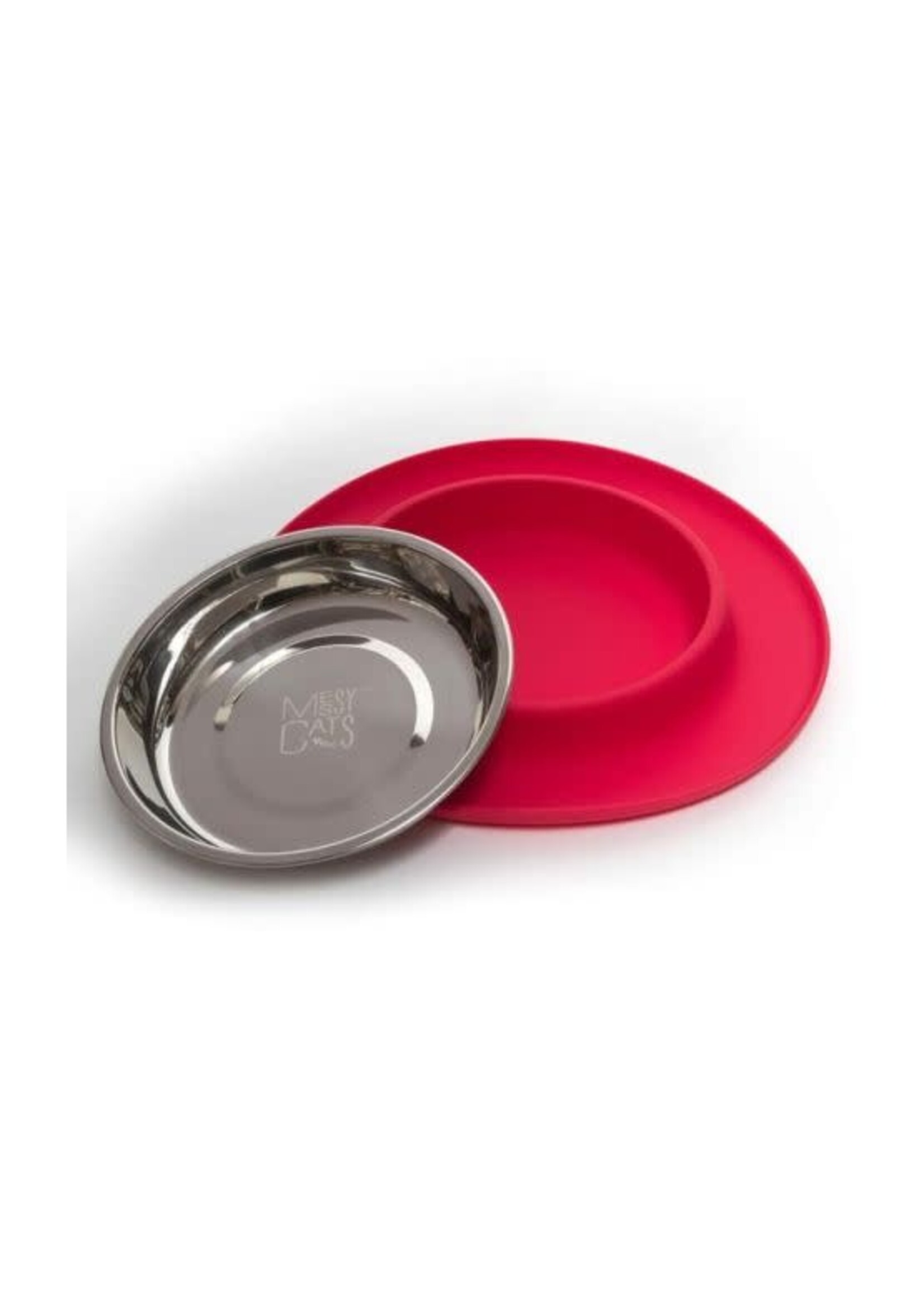 MESSY CATS BOL INOX SIMPLE BASE SILICONE ROUGE