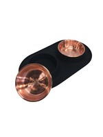 MESSY MUTTS BOL EN INOX DOUBLE BASE SILICONE MOYEN CUIVRE