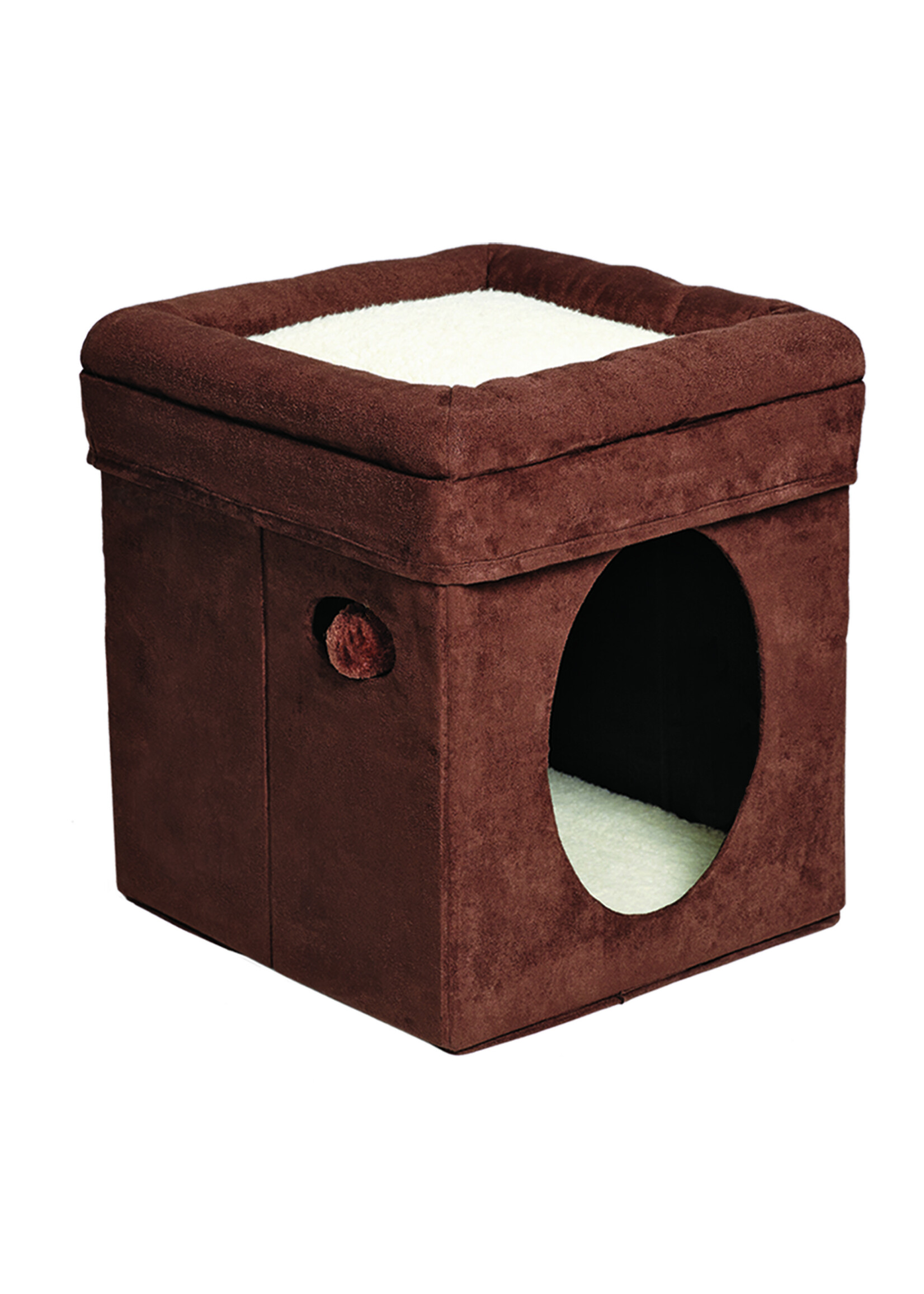 MW CURIOUS CAT CUBE SUEDE BRUN