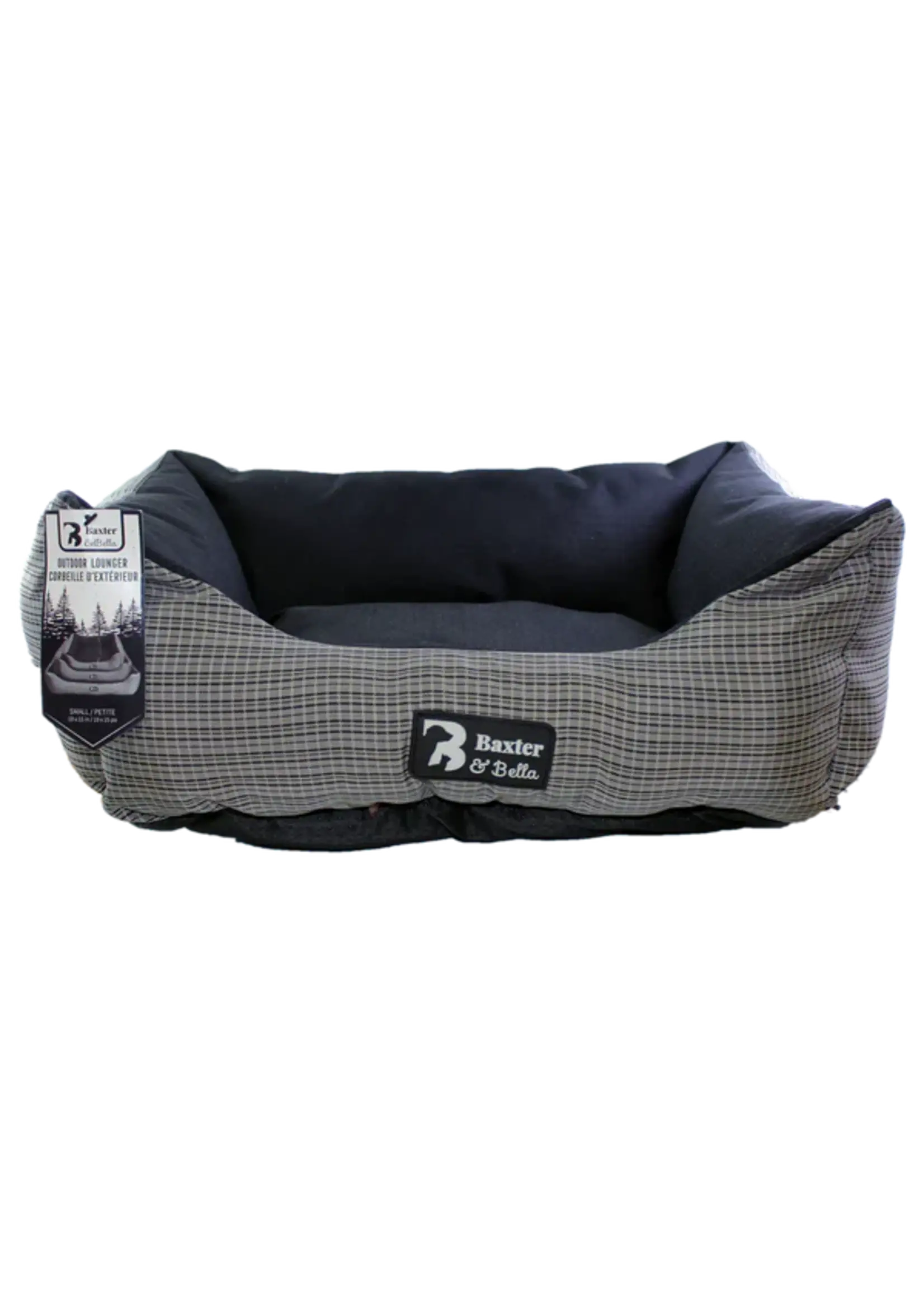 BAXTER & BELLA CORBEILLE GRIS SMALL 19X15X7''