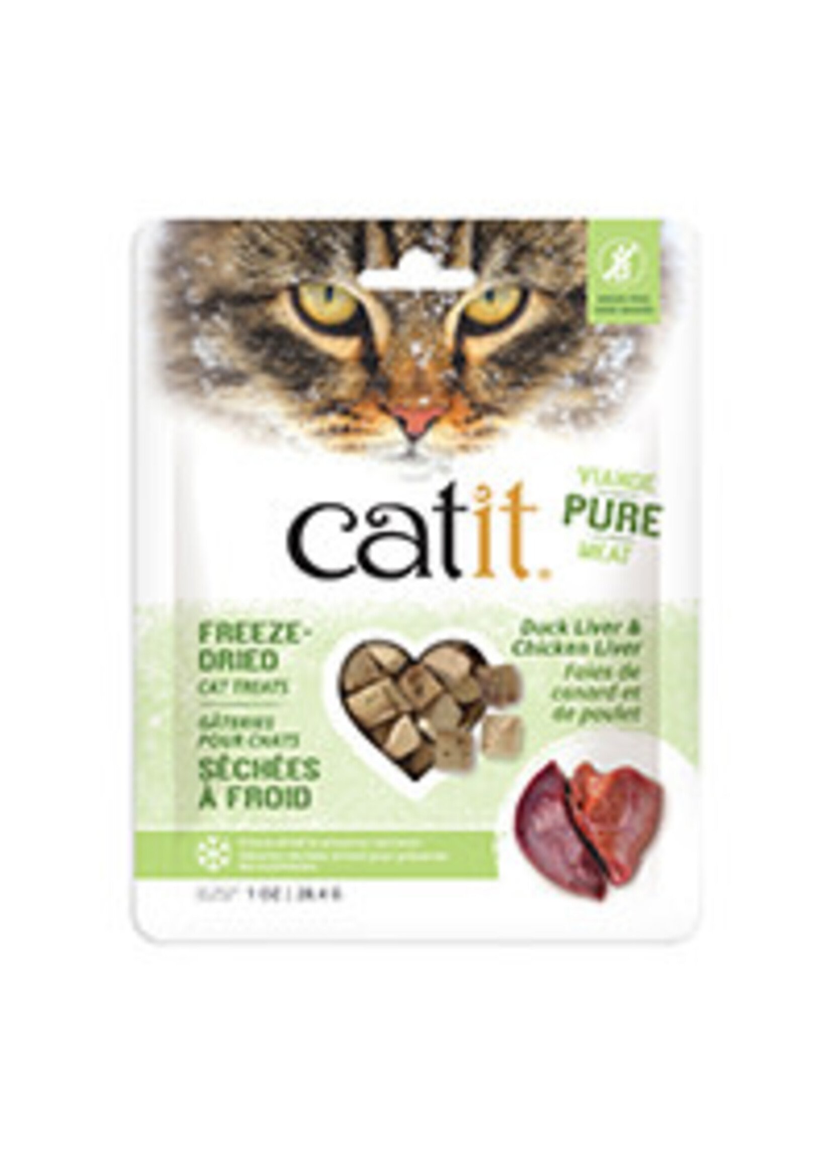 CATIT CATIT GATERIE SÉCHÉE A FROID AU FOIE DE CANARD ET POULET 28.4 G