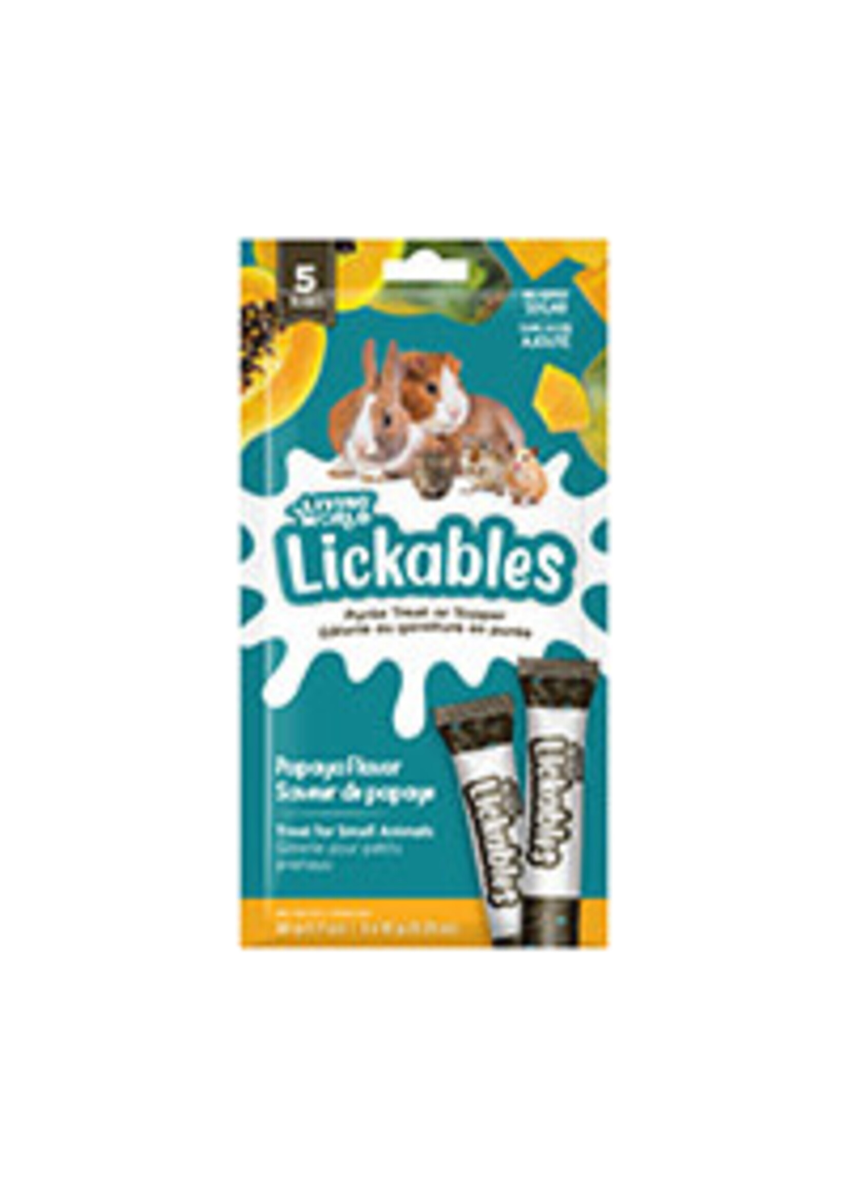 LIVING WORLD LIVING WORLD GATERIE POUR RONGEUR LICKABLE A LA PAPAYE 5 TUBES/10G