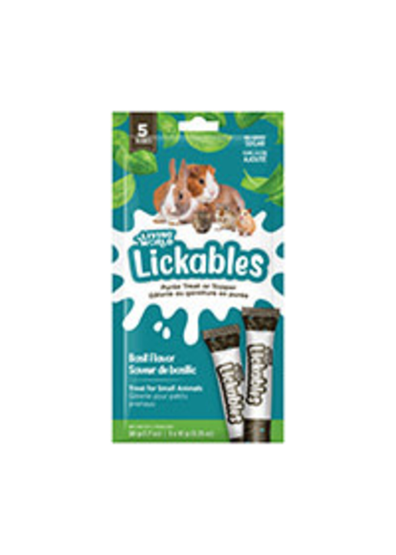 LIVING WORLD LIVING WORLD GATERIE POUR RONGEUR LICKABLE BASILIC 5 TUBES/10G