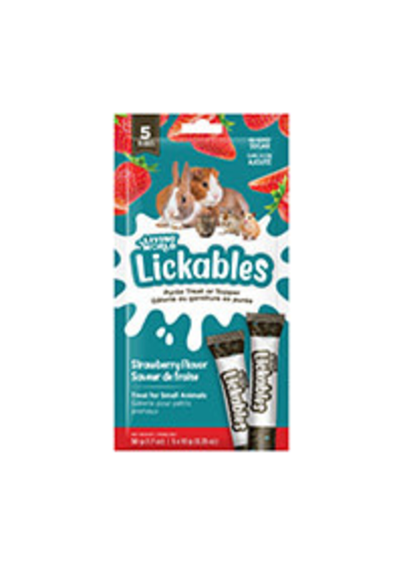 LIVING WORLD LIVING WORLD GATERIE POUR RONGEUR LICKABLE FRAISE 5 TUBES/10G