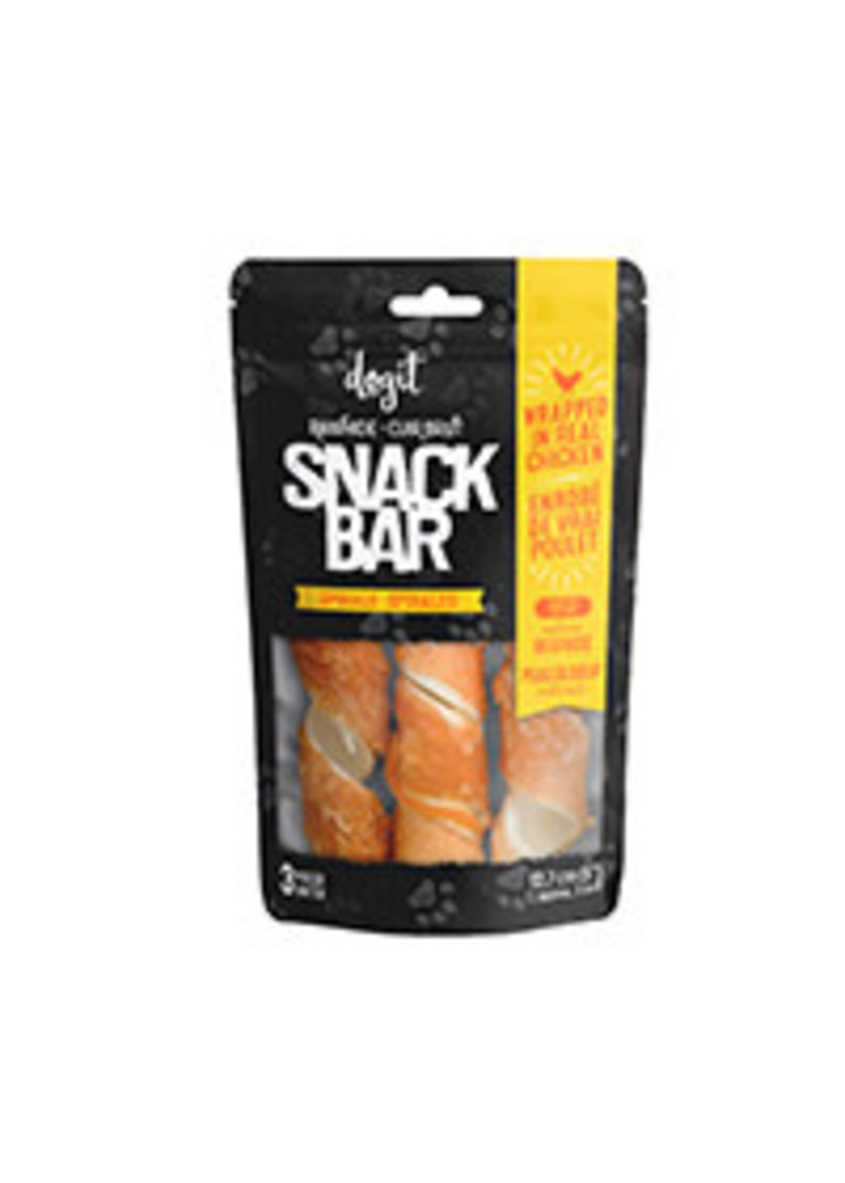 DOGIT DOGIT SNACK BAR SPIRALES PEAU DE BOEUF ENROBÉE DE POULET 12.7 CM PAQUET 3
