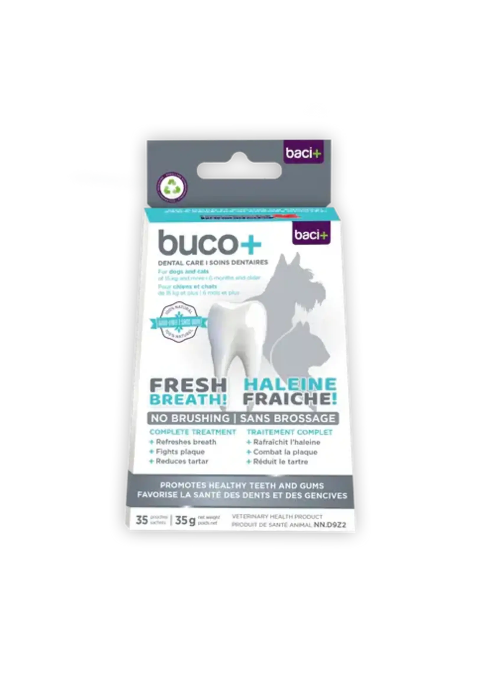 BACI BACI + BUCO+150MG SOIN DENTAIRE POUR CHIEN 35G