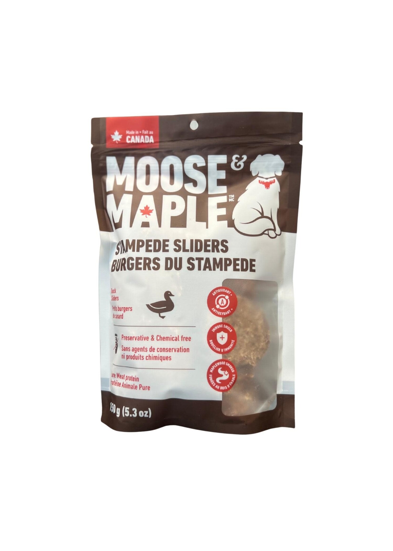 MOOSE & MAPLE MOOSE & MAPLE GÂTERIE POUR CHIENS BURGERS DU STAMPEDE CANARD