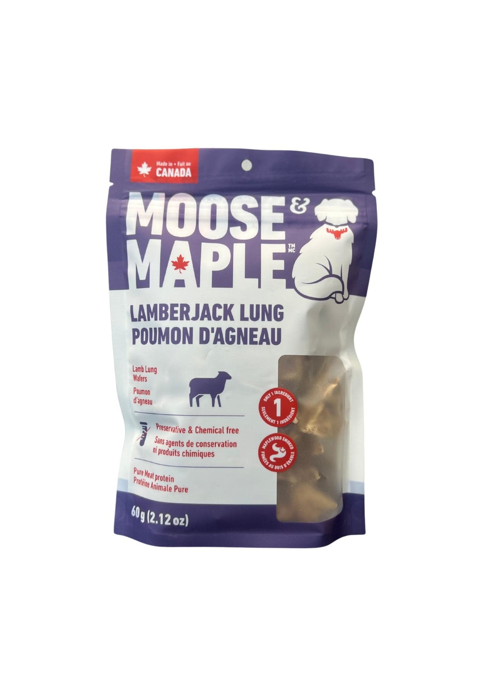 MOOSE & MAPLE MOOSE & MAPLE GÂTERIE POUR CHIENS POUMON D'AGNEAU