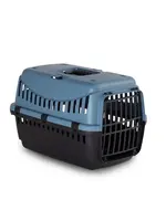 BERGAMO CAGE TRANSPORT GIPSY ÉCO AVEC PORTE DE MÉTAL BLEU ACIER PETIT 46X31X32 CM