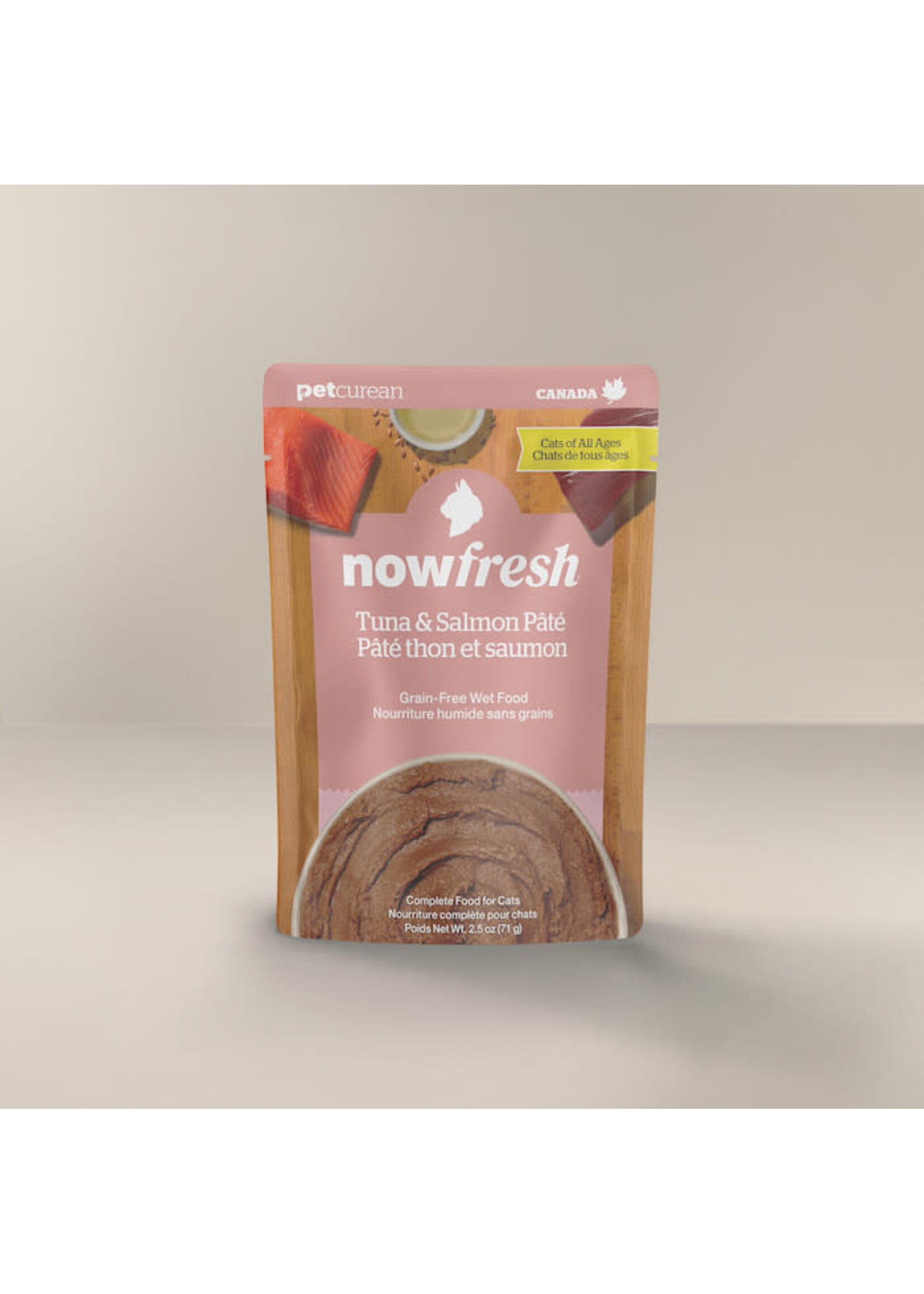 NOW FRESH PETCUREAN  NOW FRESH CHAT NOURRITURE HUMIDE PATÉ SAUMON 2.5 OZ