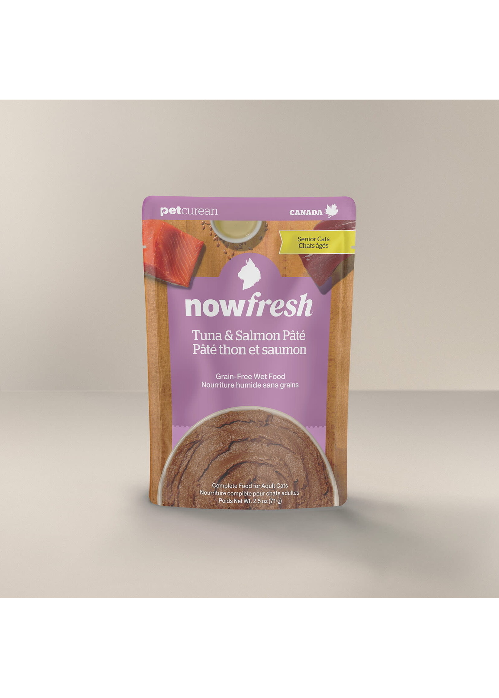 NOW FRESH PETCUREAN  NOW FRESH CHAT NOURRITURE HUMIDE PATÉ THON SAUMON 2.5 OZ