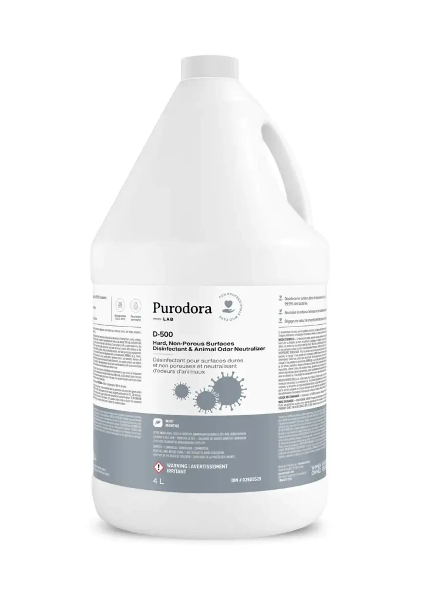 PURODORA LAB PURODORA LAB NEUTRALISANT ET DÉSINFECTANT D'ODEUR ANIMAL 4 LITRES