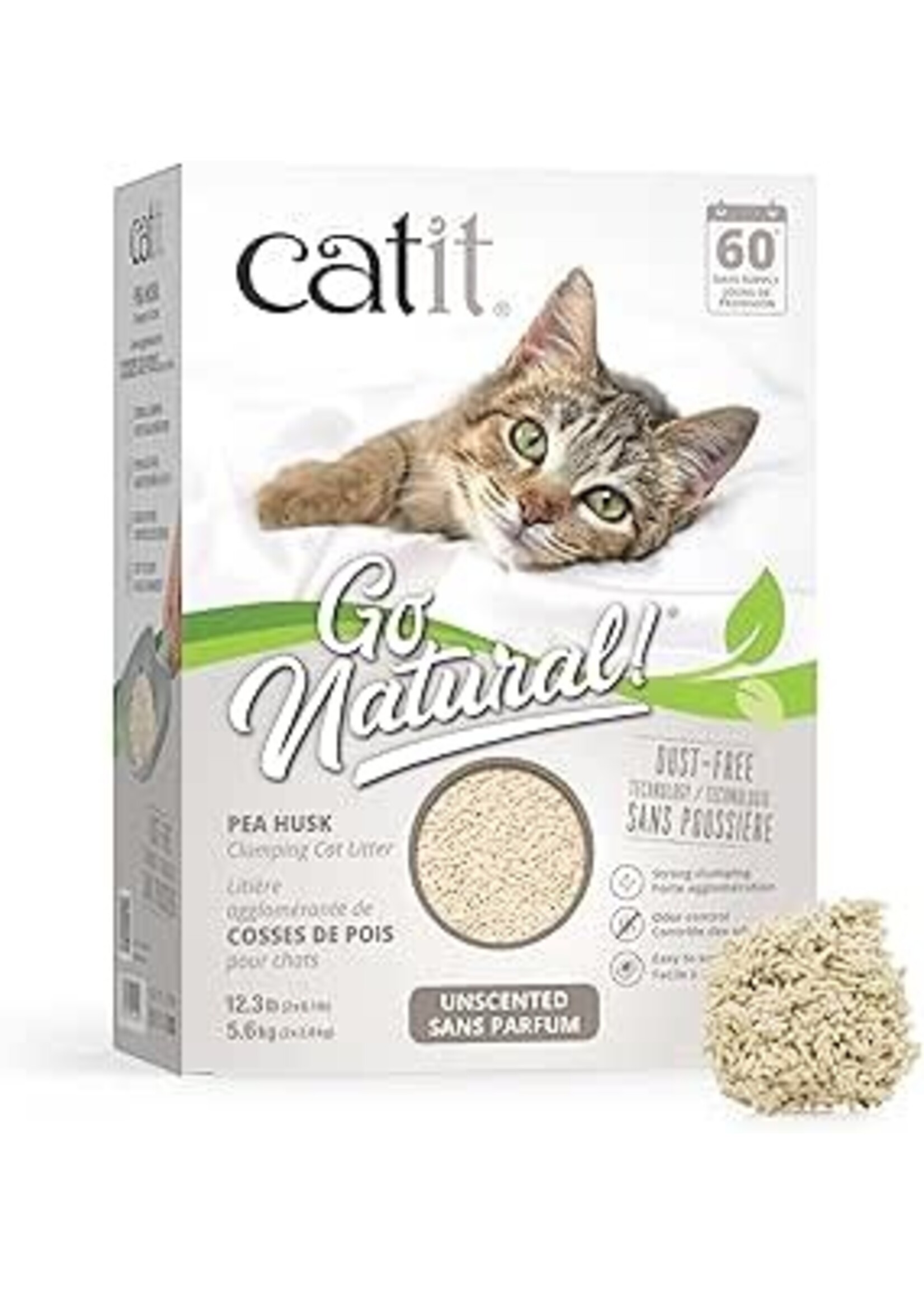 CATIT CATIT LITIERE AGGLOMERANTE COSSES POIS SANS PARFUM 5.6 KG