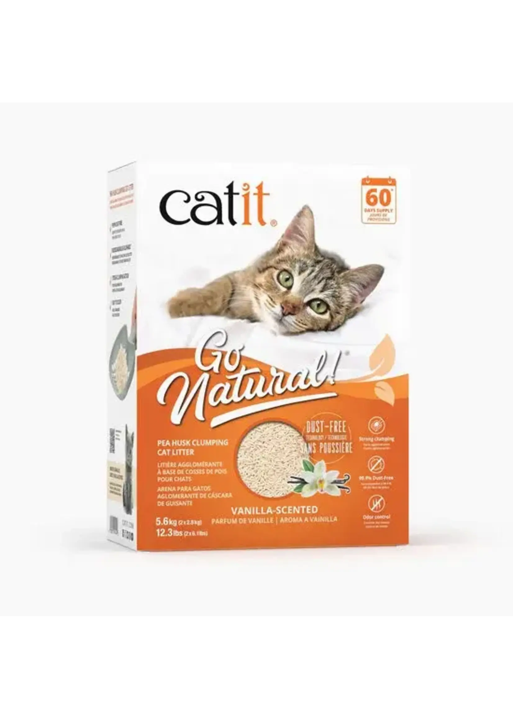 CATIT CATIT LITIERE AGGLOMERANTE COSSES POIS VANILLE 5.6 KG