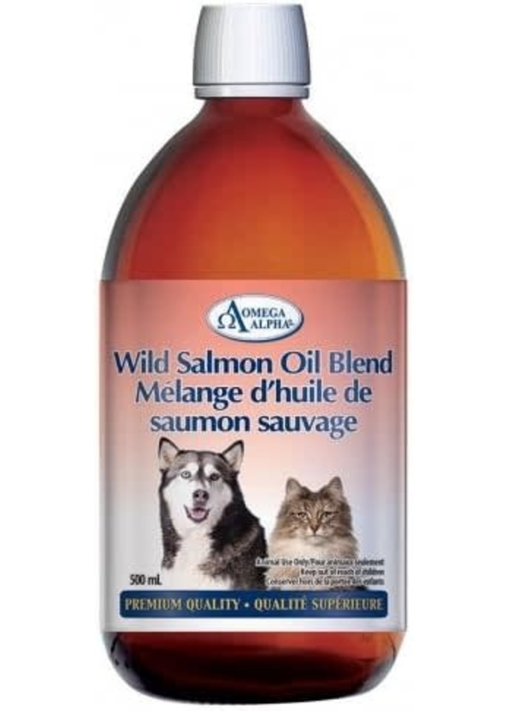 OMEGA ALPHA OMEGA ALPHA CHIEN/CHAT MÉLANGE HUILE DE SAUMON SAUVAGE 500ML