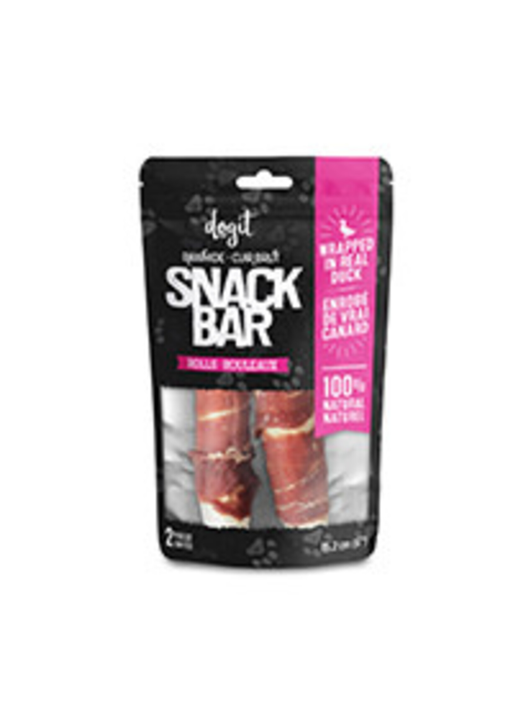 DOGIT SNACK BAR ROULEAUX DE CUIR ENROBES DE CANARD 6'' PQT 2