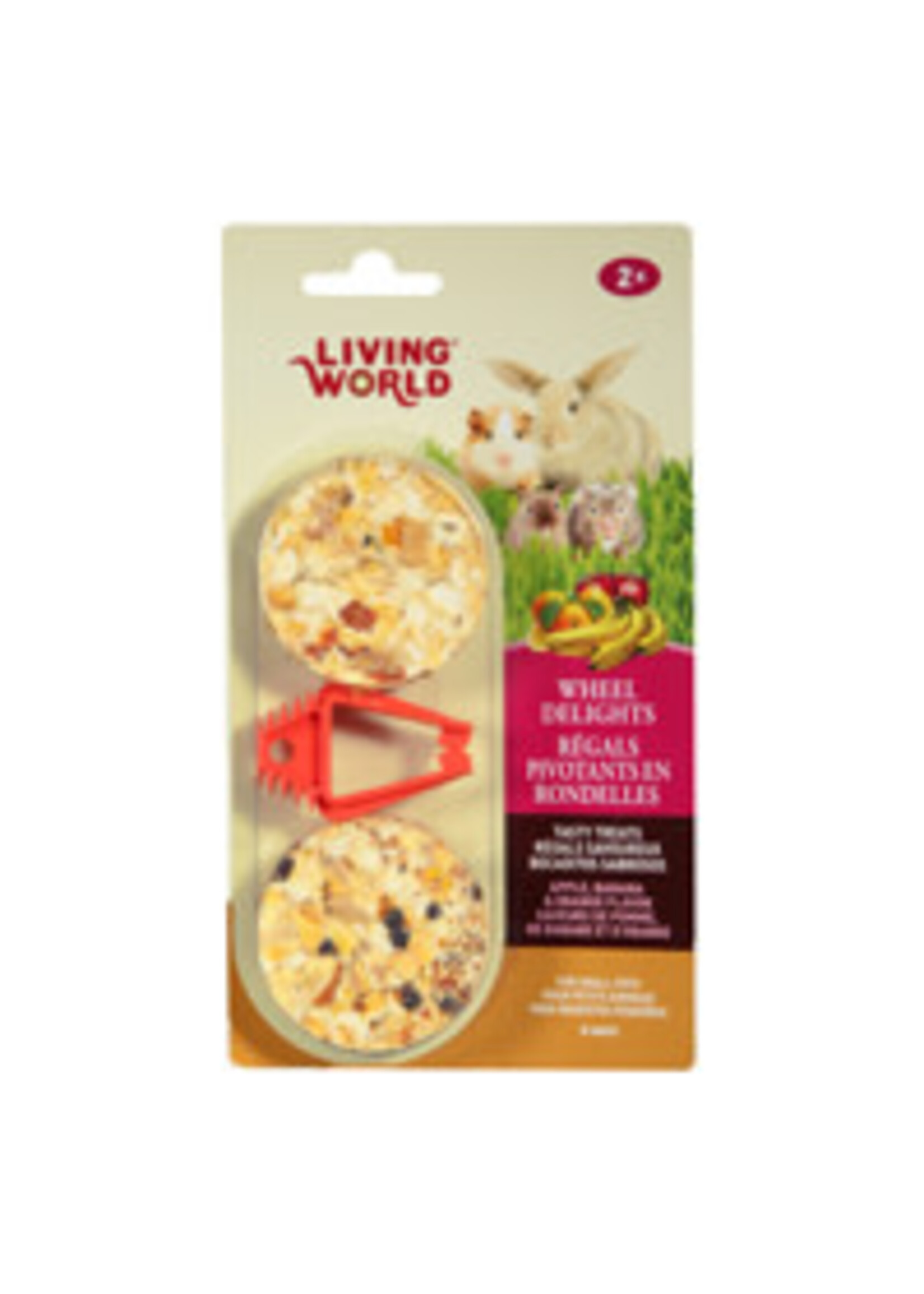 LIVING WORLD LIVING WORLD RÉGAL EN ROND POMME/BANANE/ORANGE 68 G PQT 2