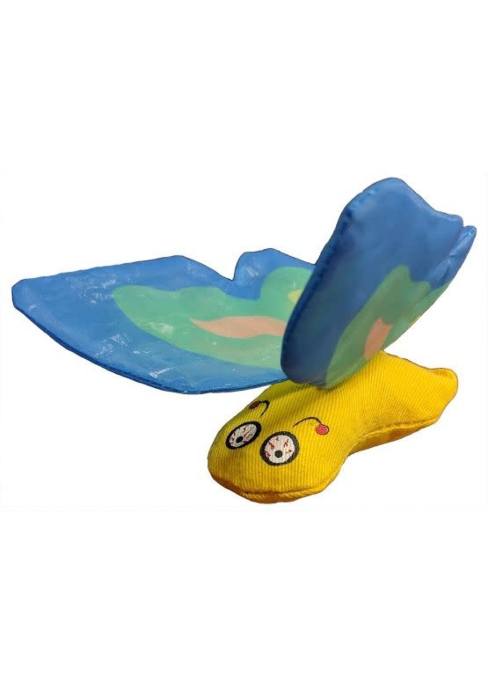 DUCKY WORLD JOUET D'HERBE A CHAT PAPILLON BLEU