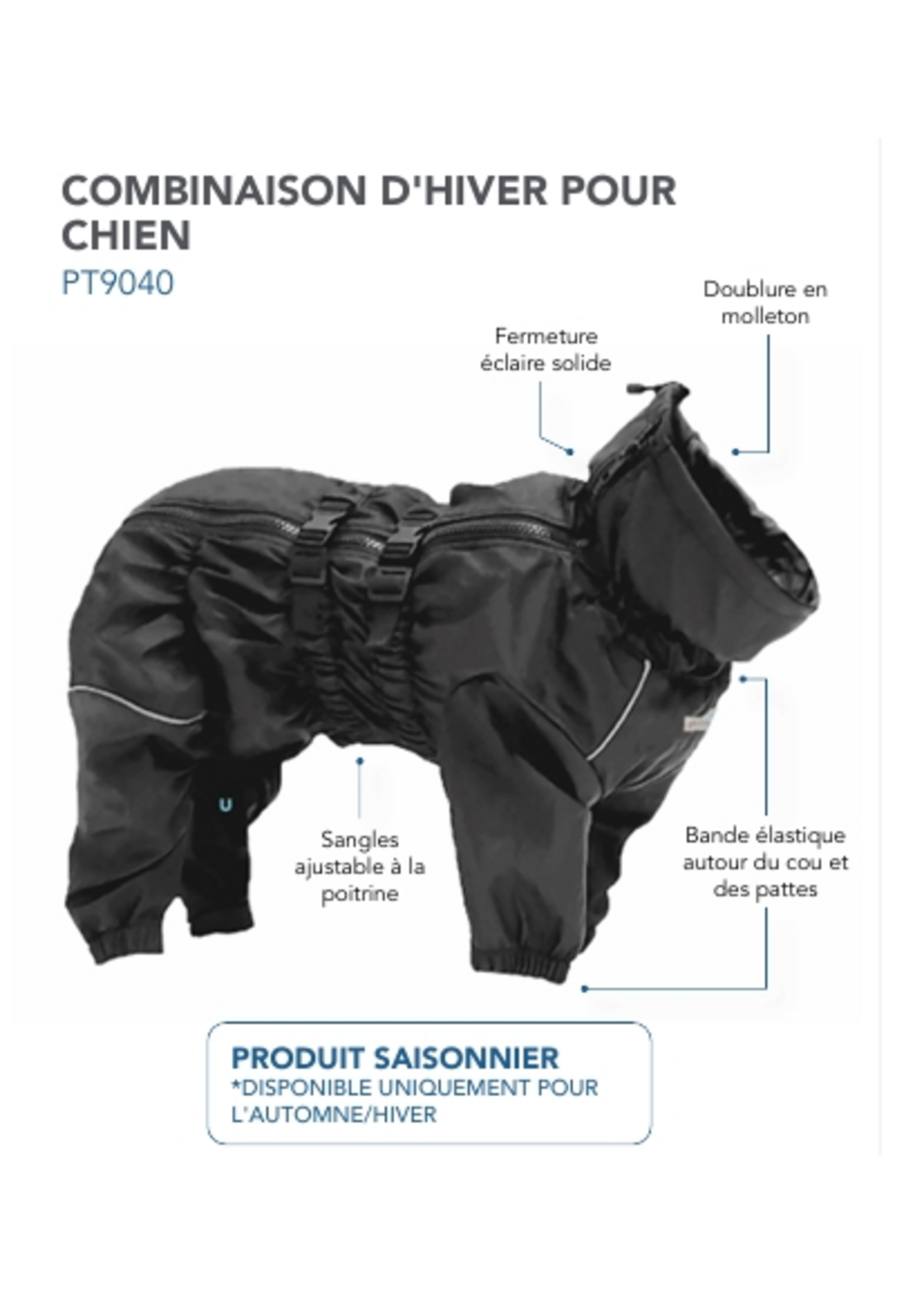 PAWTEK PAWTEK COMBINAISON D'HIVER NOIR