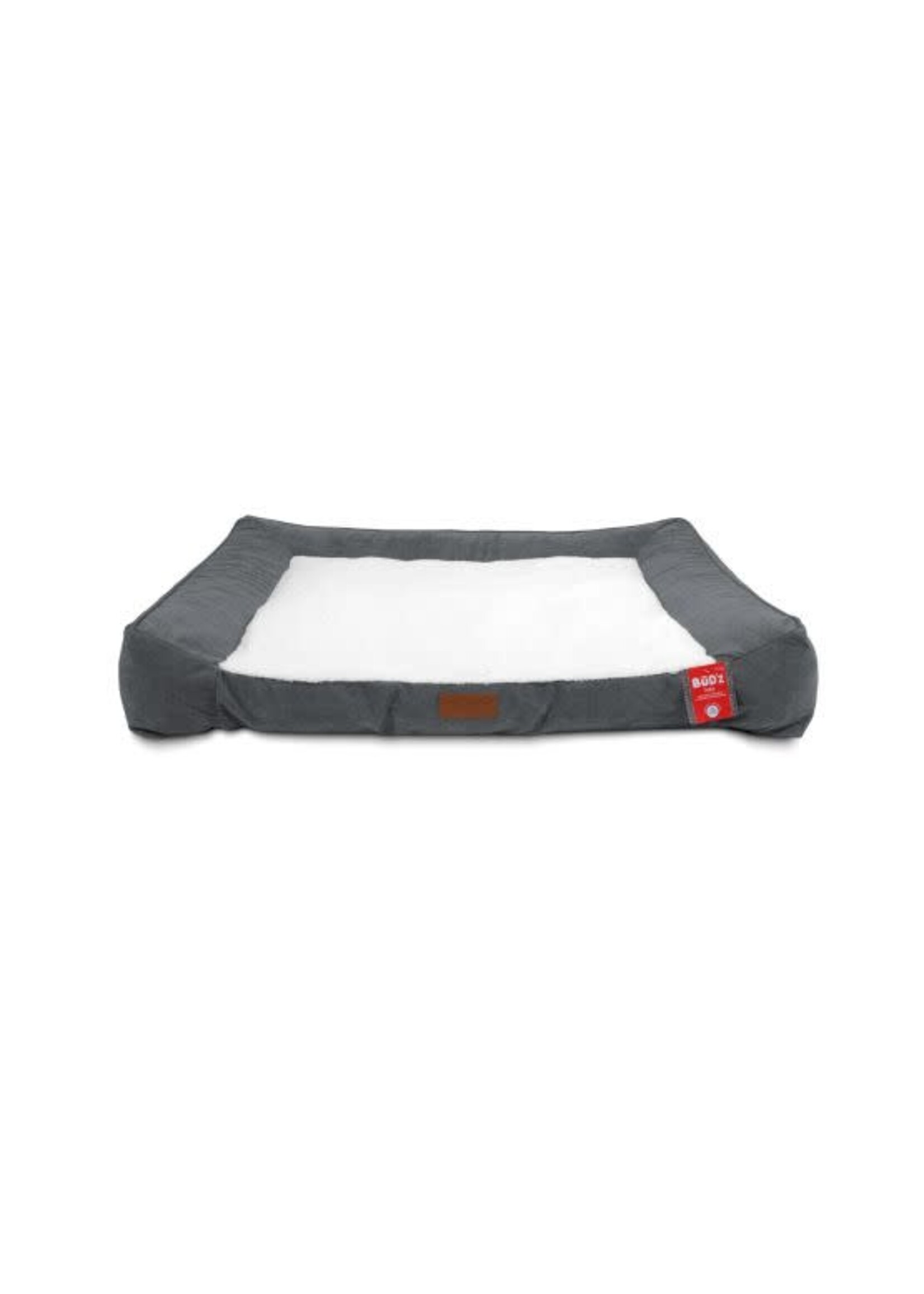 BUD'Z BUD'Z LIT EN MOUSSE MEMOIRE ZEPHYR GRIS TRES GRAND