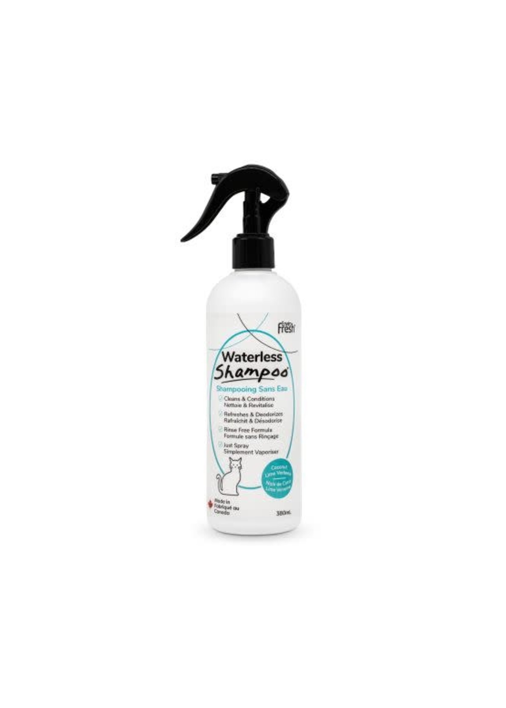 ENVIROFRESH SHAMPOING SEC POUR CHAT NOIX DE COCO, LIME ET VERVEINE 380 ML
