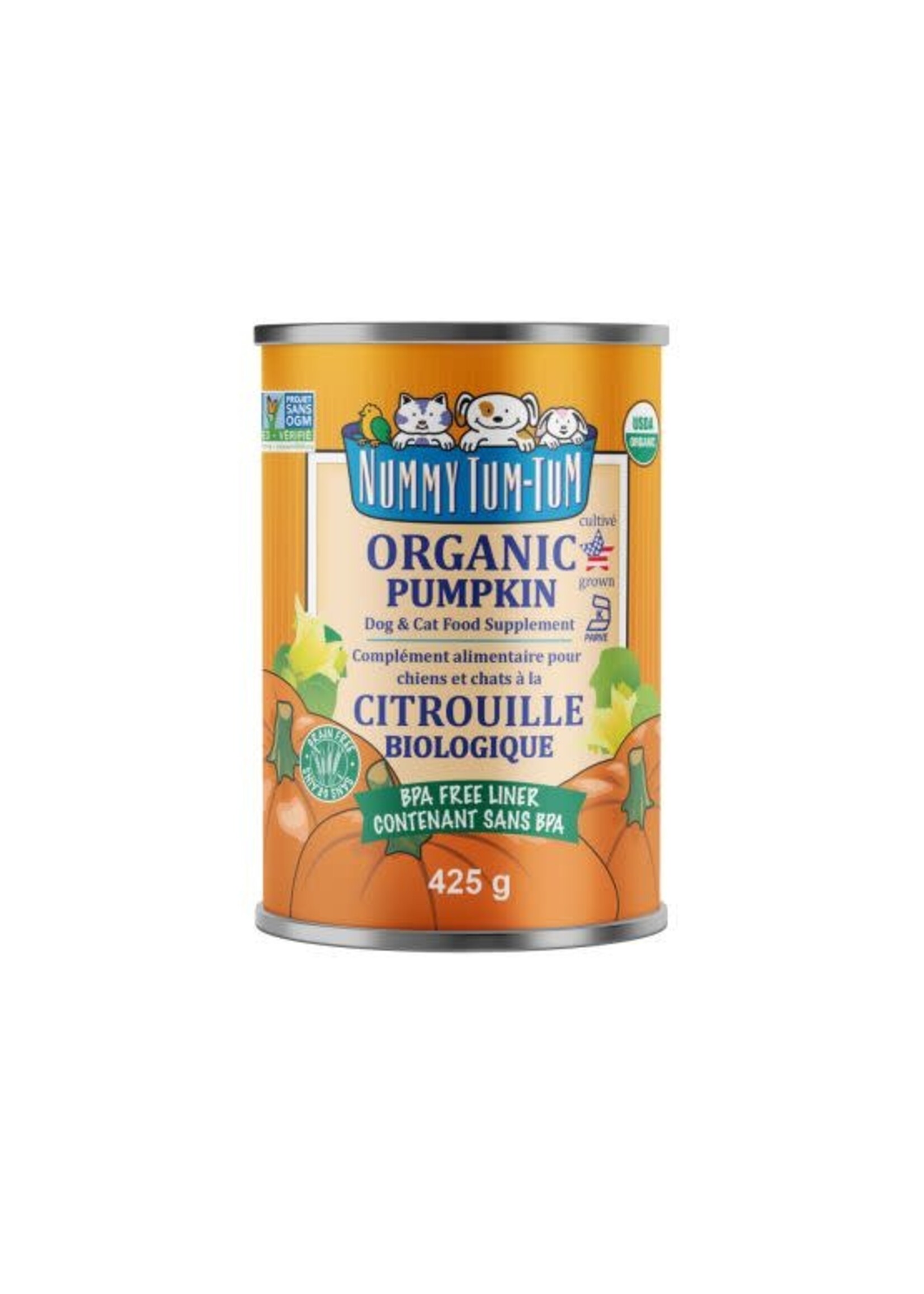 NUMMY TUM-TUM COMPLEMENT ALIMENTAIRE POUR CHIEN ET CHAT CITROUILLE BIOLOGIQUE 425 G