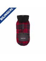 CANADA POOCH GILET A CAPUCHE CARREAUX ROUGES