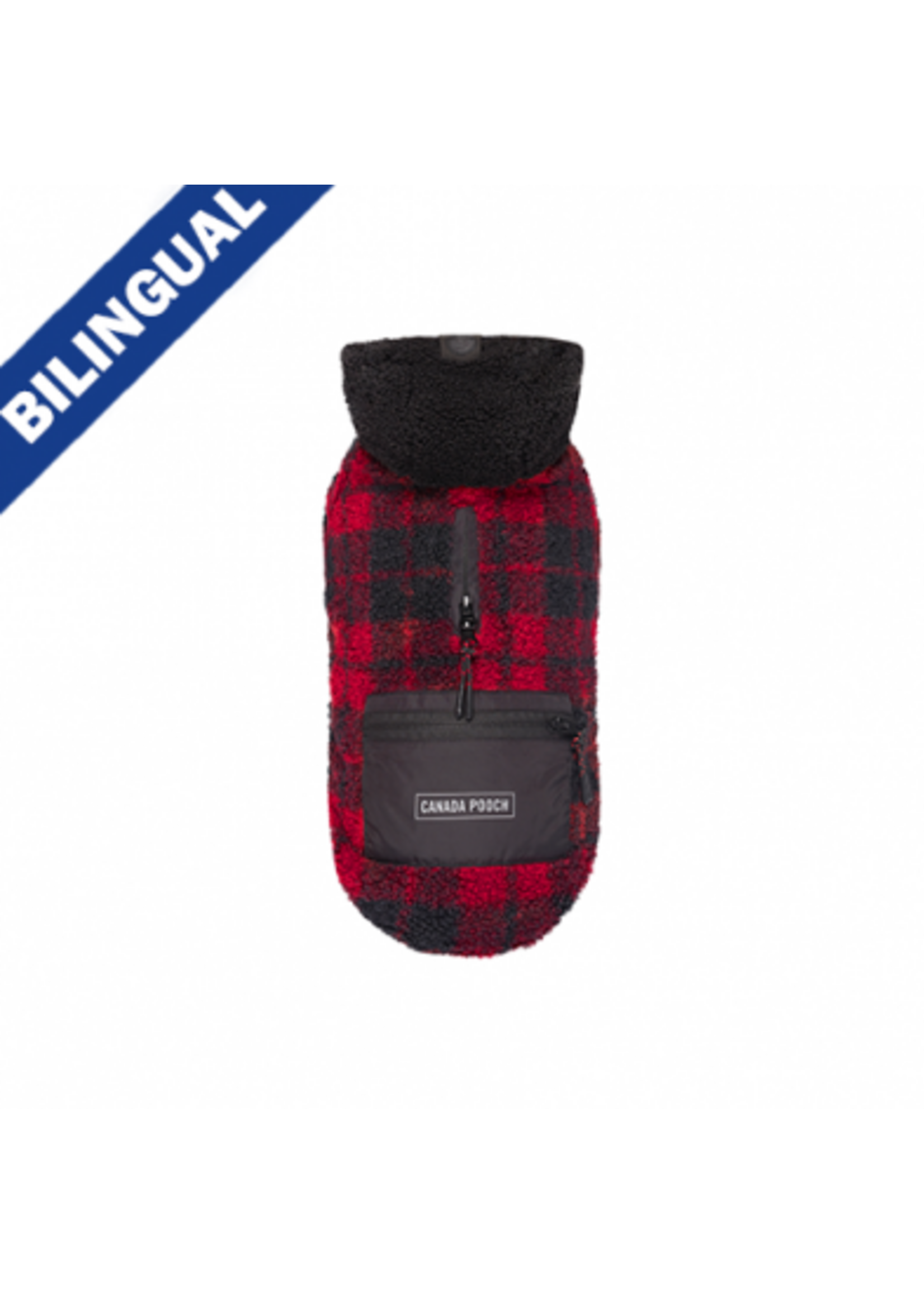 CANADA POOCH GILET A CAPUCHE CARREAUX ROUGES