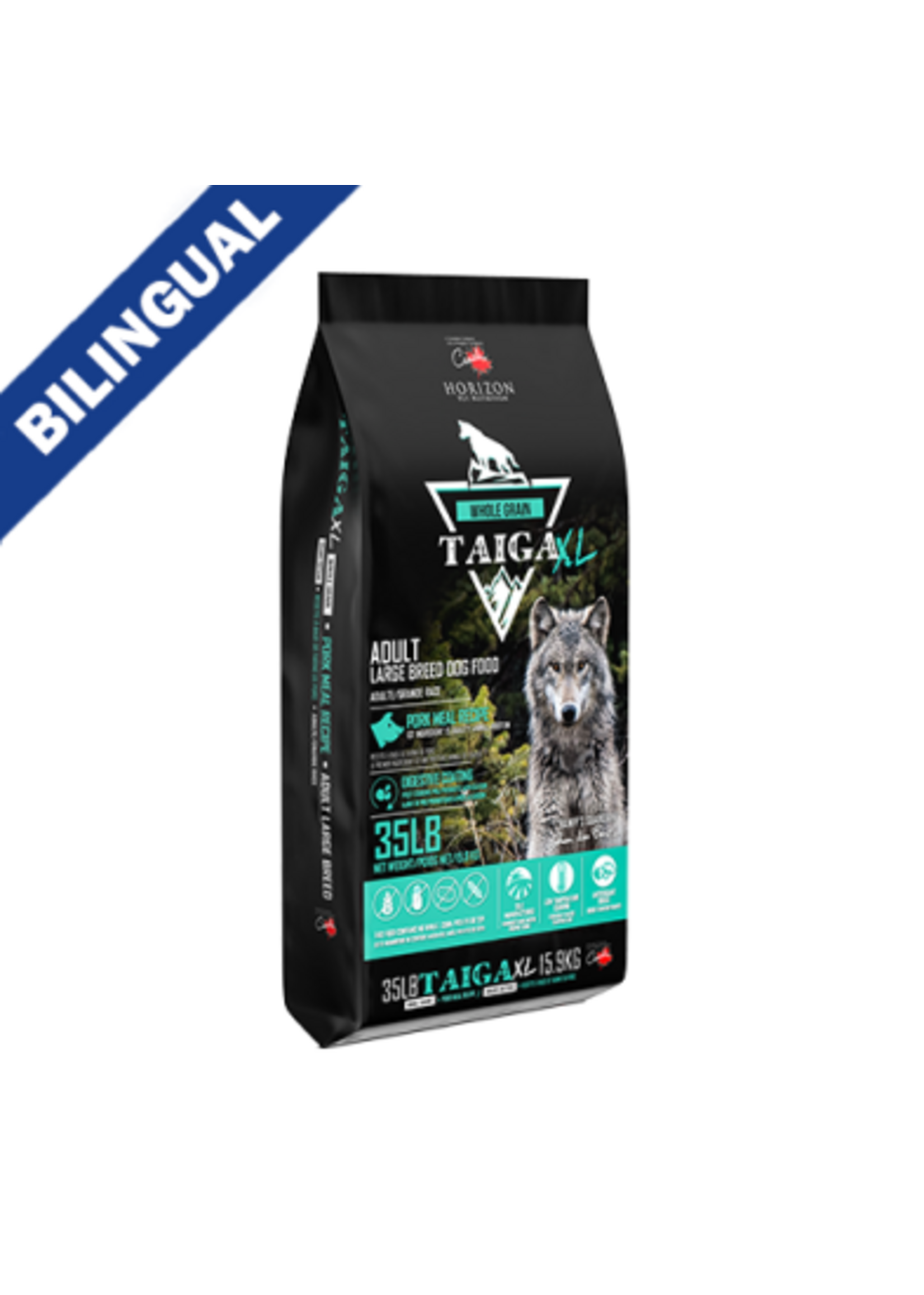 HORIZON HORIZON TAIGA XL POUR CHIEN AU PORC BONS GRAINS  GRANDE RACE 15.9 KG