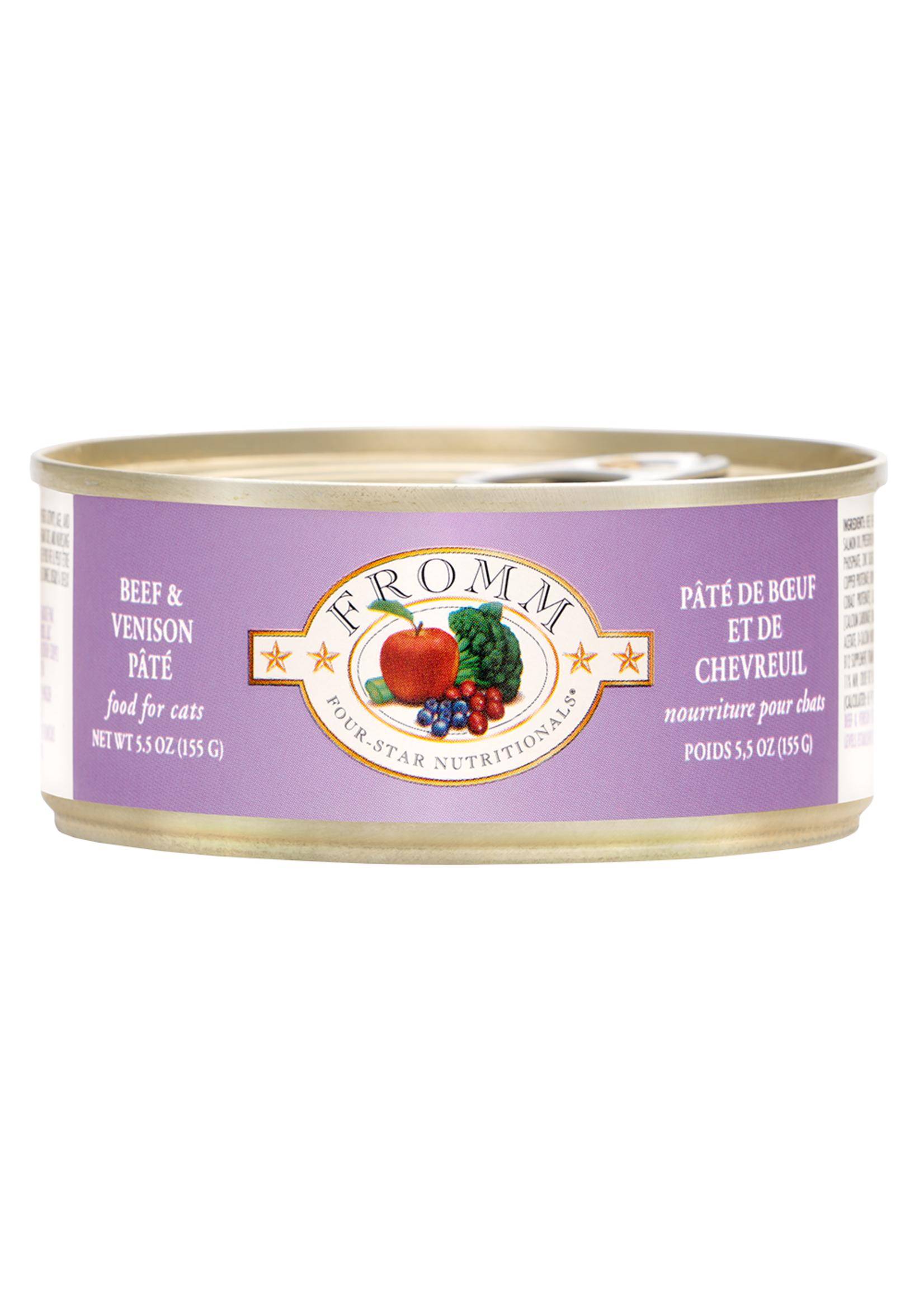 FROMM FROMM CHAT NOURRITURE HUMIDE FOUR STAR PATE BOEUF ET CHEVREUIL 5.5 OZ