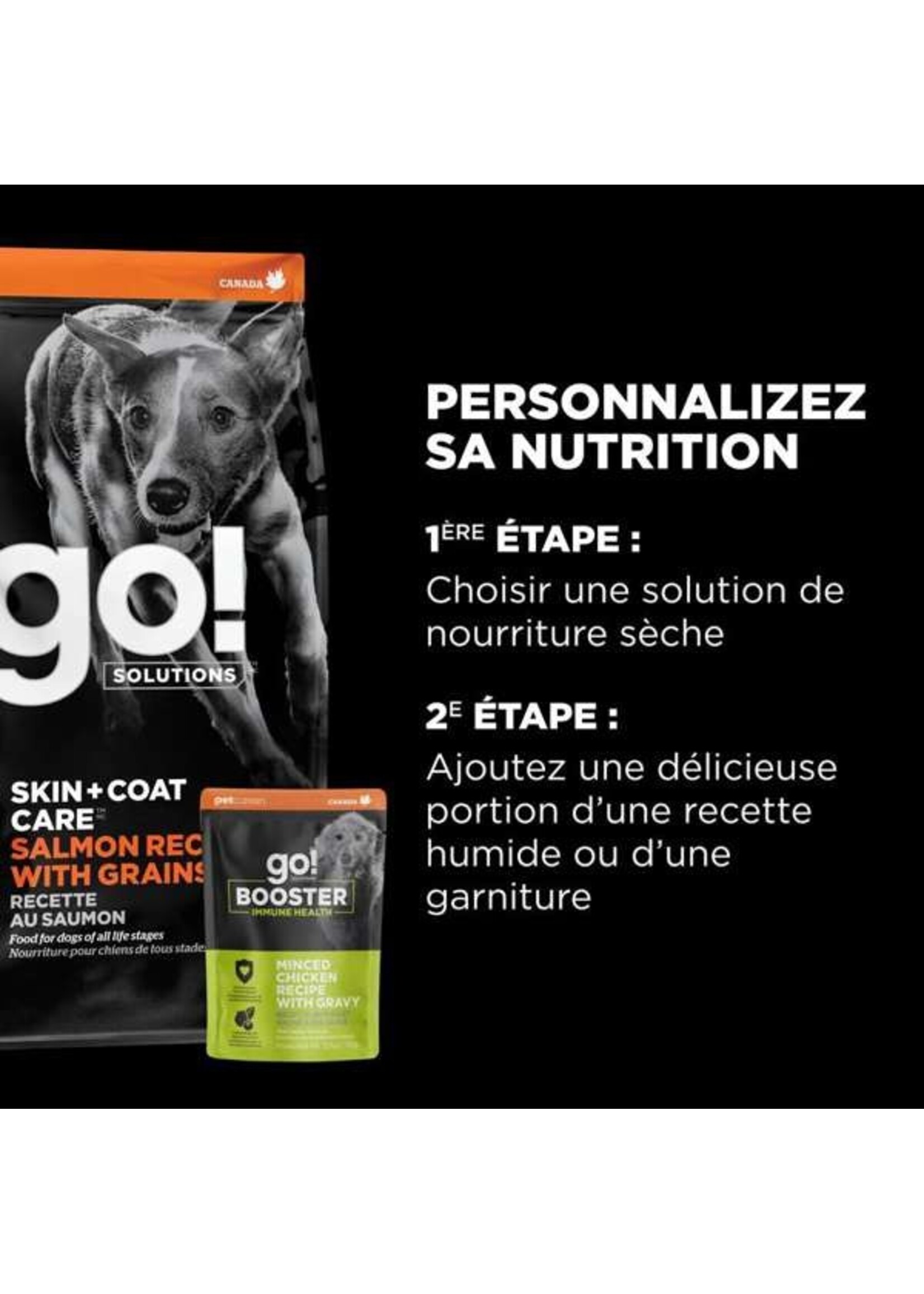 GO! SOLUTIONS GO BOOSTER CHIEN IMMUNITAIRE POULET HACHÉ AVEC SAUCE 2.8OZ