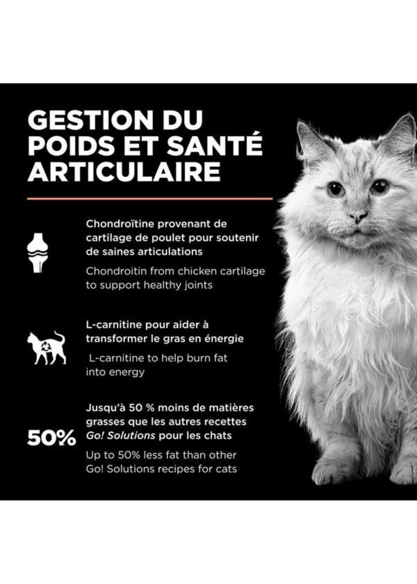 GO! SOLUTIONS GO! SOLUTION CHAT CONTROLE POIDS ET ARTICULATIONS SANS GRAINS SAUMON