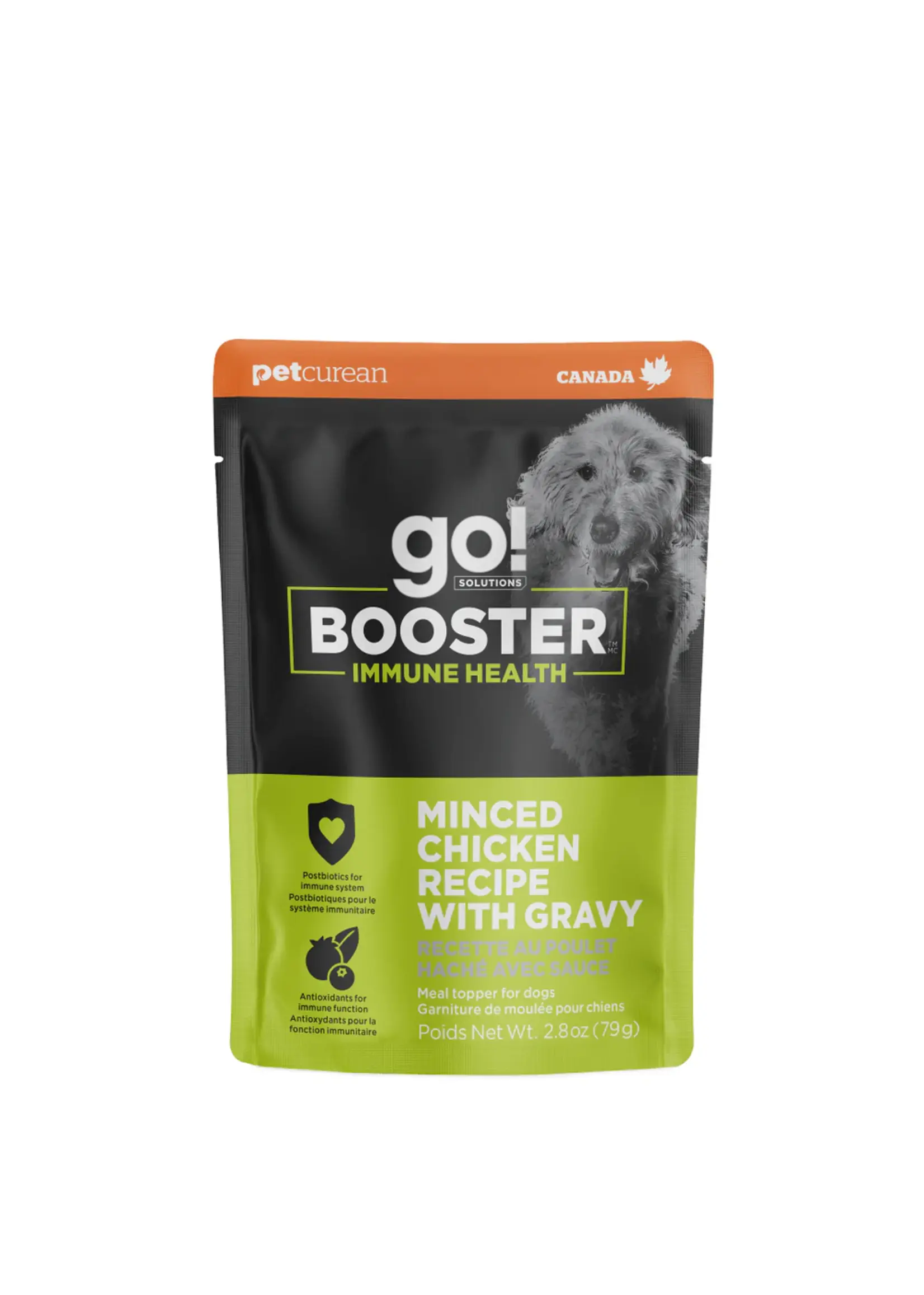 GO! SOLUTIONS GO BOOSTER CHIEN IMMUNITAIRE POULET HACHÉ AVEC SAUCE 2.8OZ