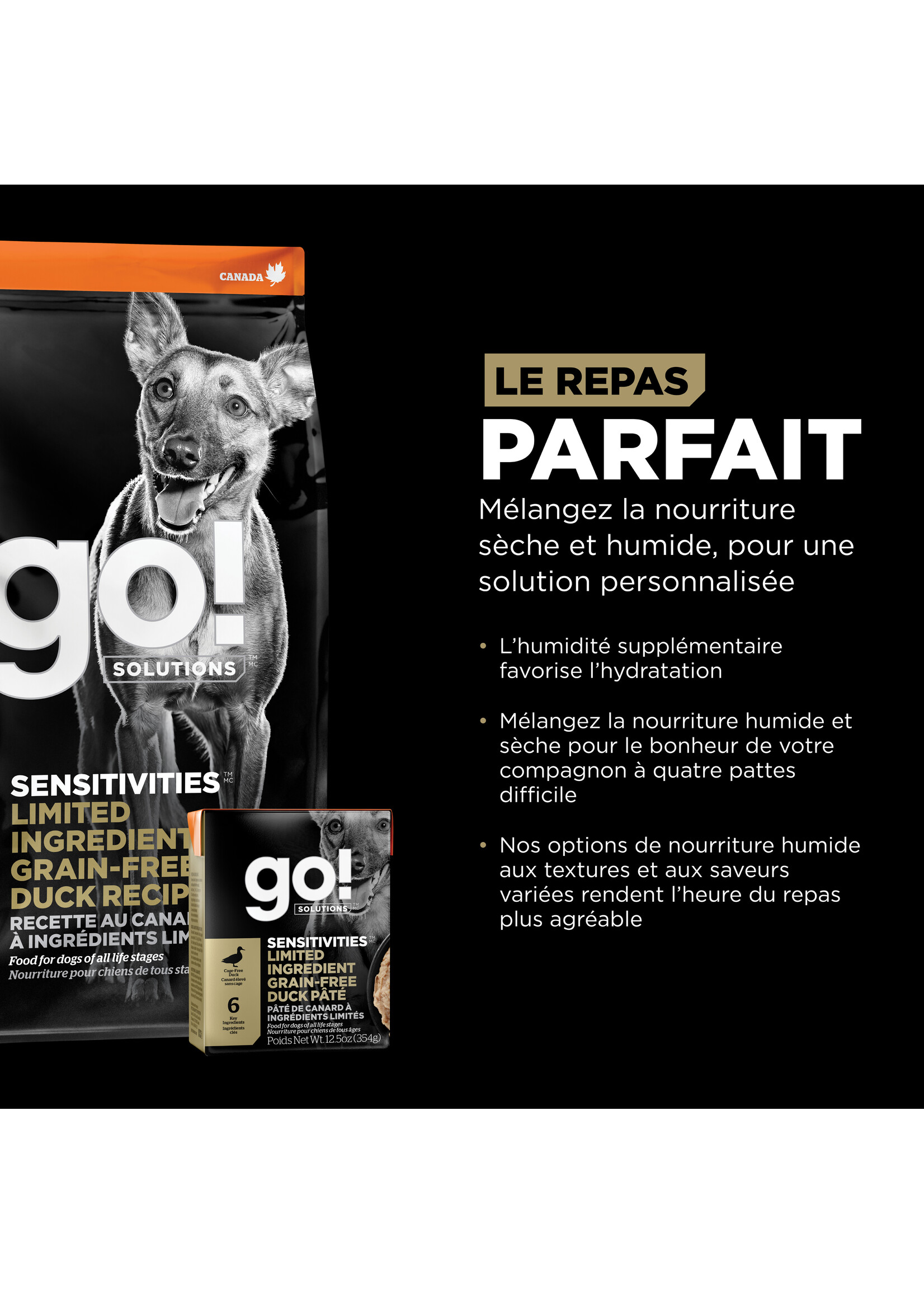 GO! SOLUTIONS GO! SOLUTION SENSITIVE CHIEN AU CANARD SANS GRAINS