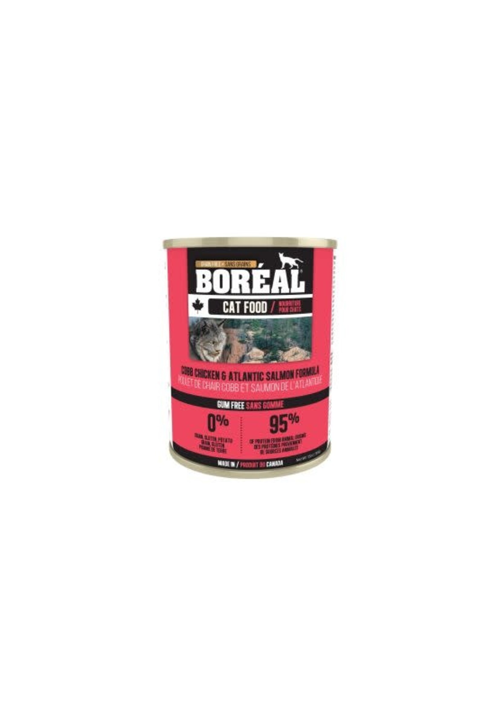 BOREAL BOREAL CONSERVE POUR CHAT AU POULET COBB ET SAUMON ATLANTIQUE 369G