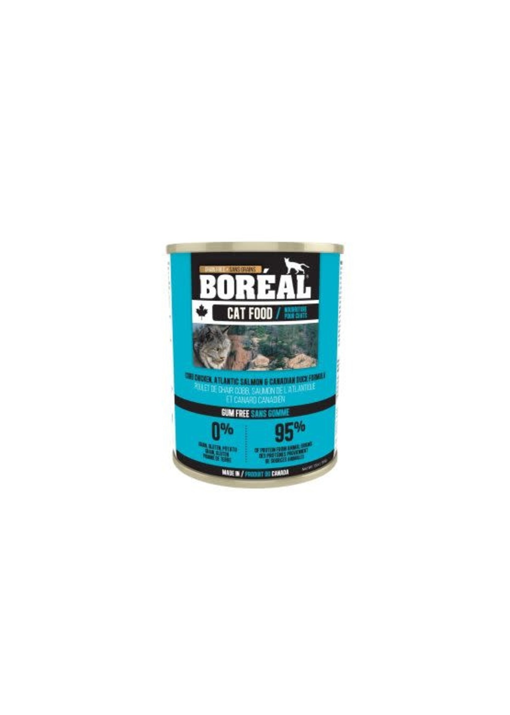 BOREAL BOREAL CONSERVE CHAT POULET COBB, SAUMON ET CANARD 369G