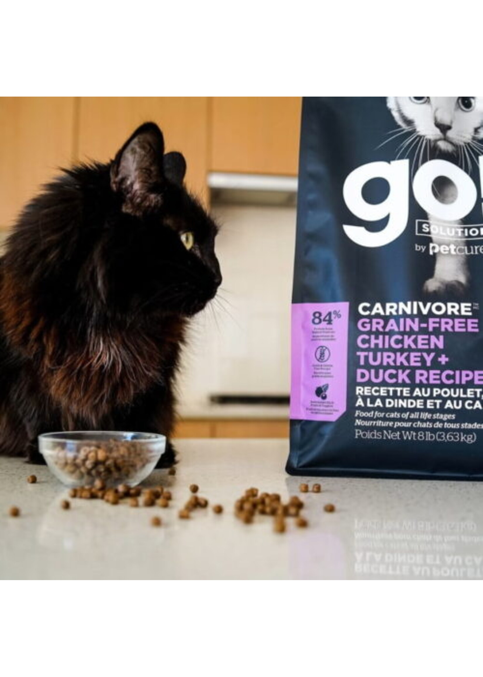 GO! SOLUTIONS GO! SOLUTION CARNIVORE CHAT POULET-CANARD-DINDE SANS GRAINS