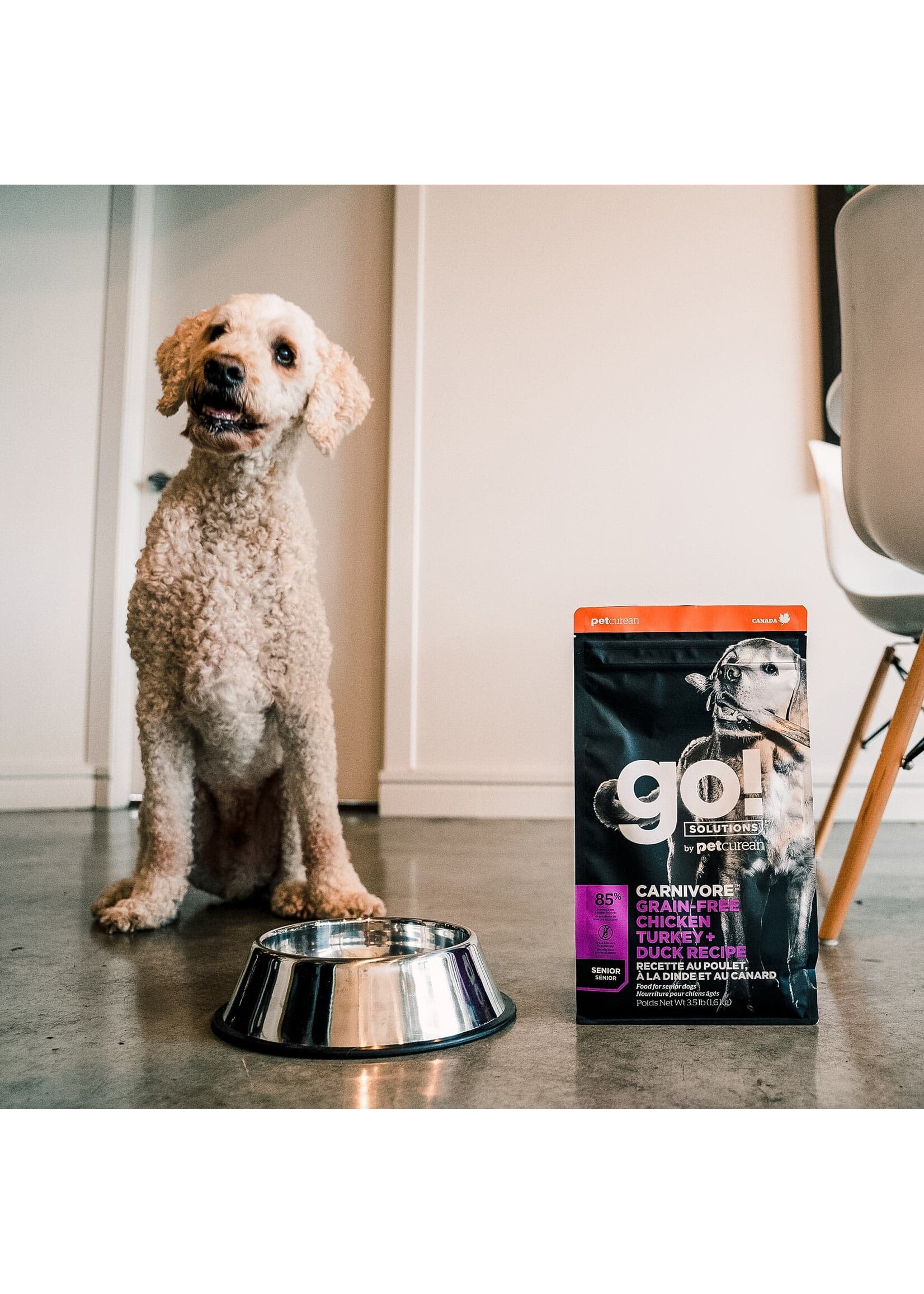 GO! SOLUTIONS GO! SOLUTION CARNIVORE CHIEN SENIOR POULET/DINDE/CANARD SANS GRAINS