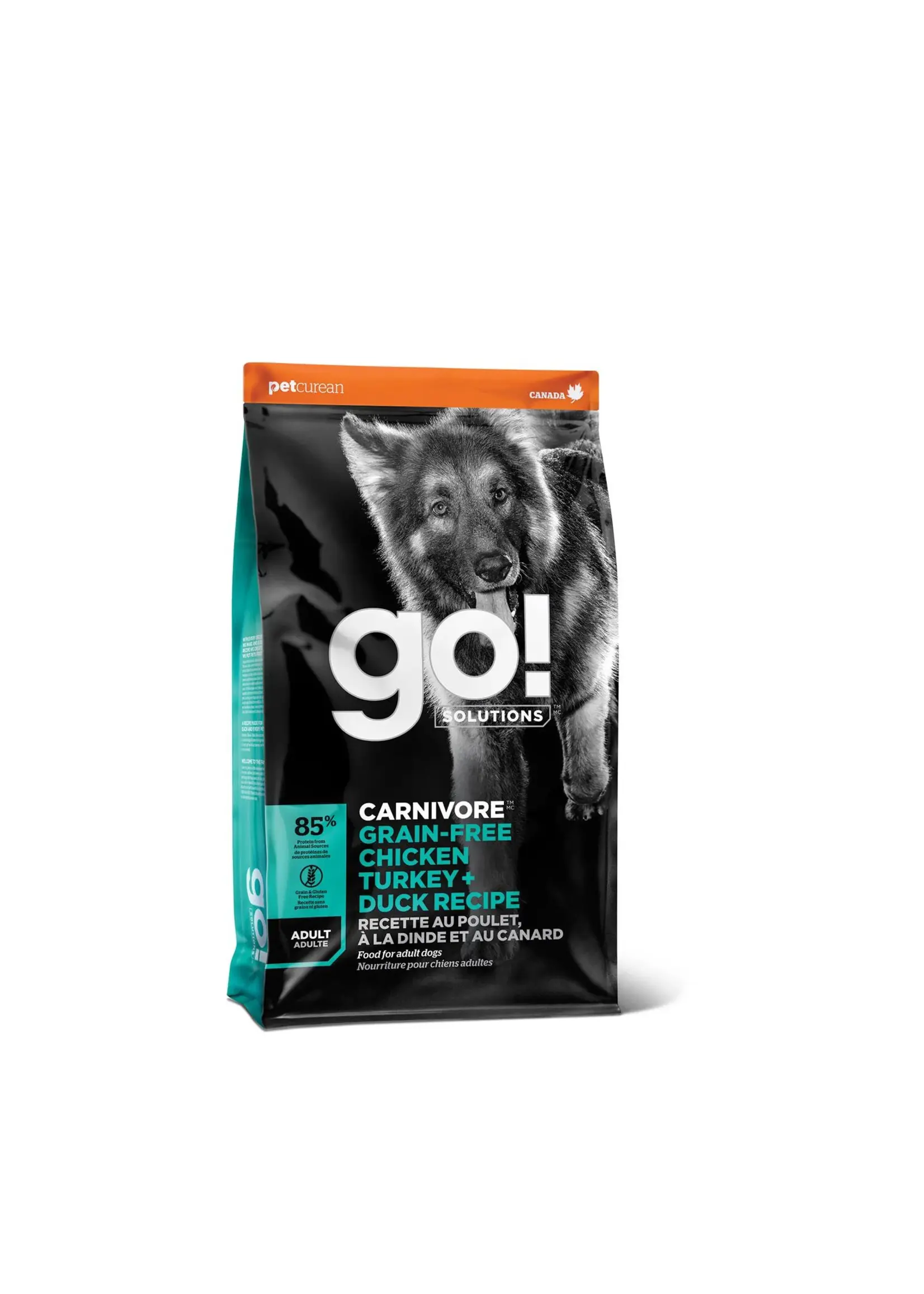 GO! SOLUTIONS GO! SOLUTION CARNIVORE CHIEN ADULTE POULET/DINDE/CANARD SANS GRAINS