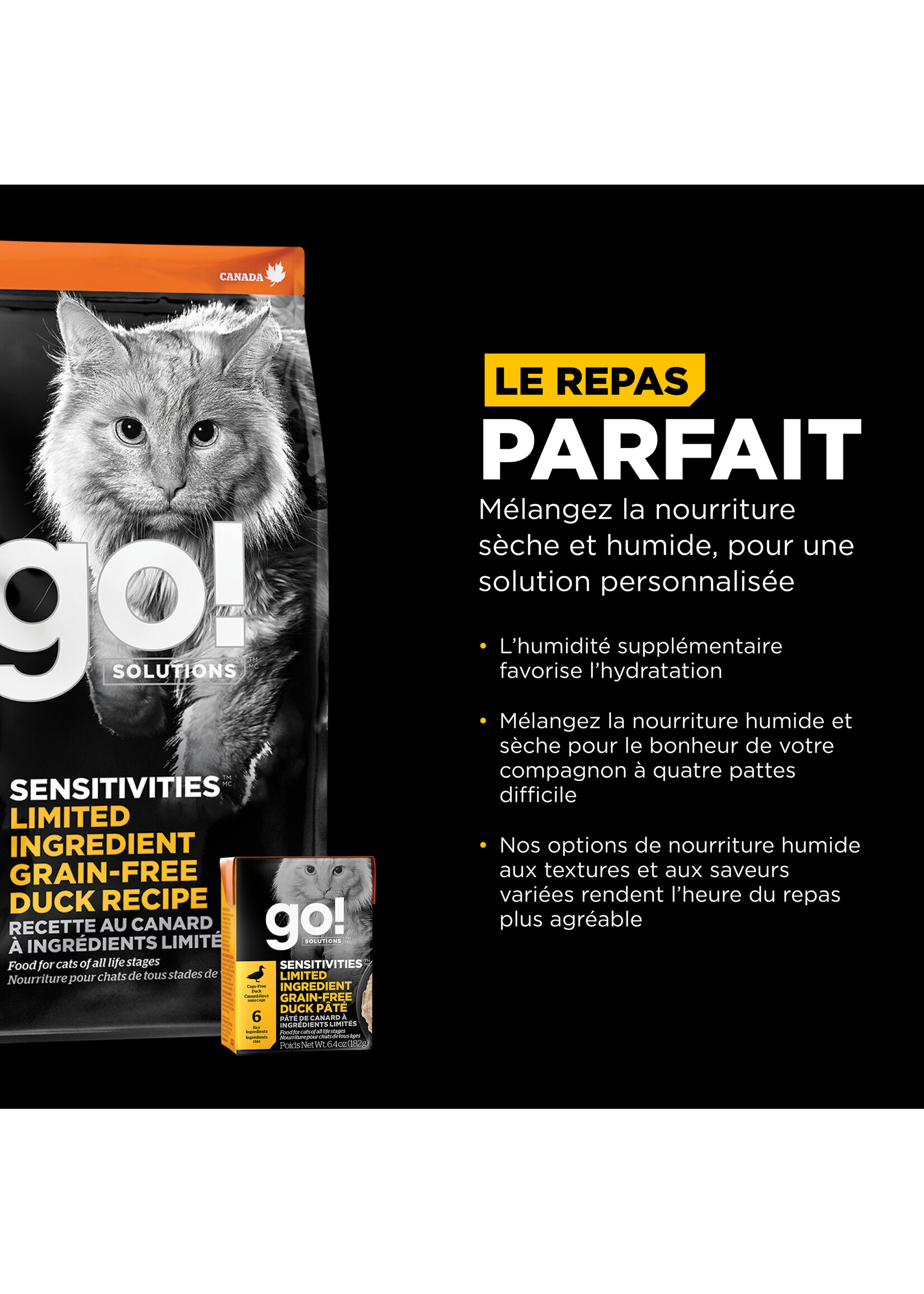 GO! SOLUTIONS GO! SOLUTION SENSITIVE CHAT AU CANARD SANS GRAINS