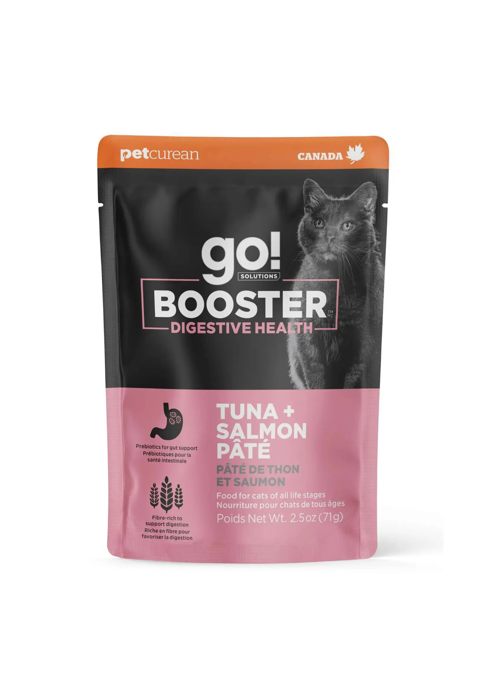 GO! SOLUTIONS GO BOOSTER CHAT DIGESTION PATE DE THON ET SAUMON 2.5OZ