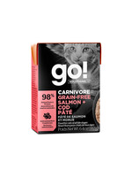 GO! SOLUTIONS GO TETRA PAK CHAT CARNIVORE SAUMON ET MORUE SANS GRAINS 6.4 OZ
