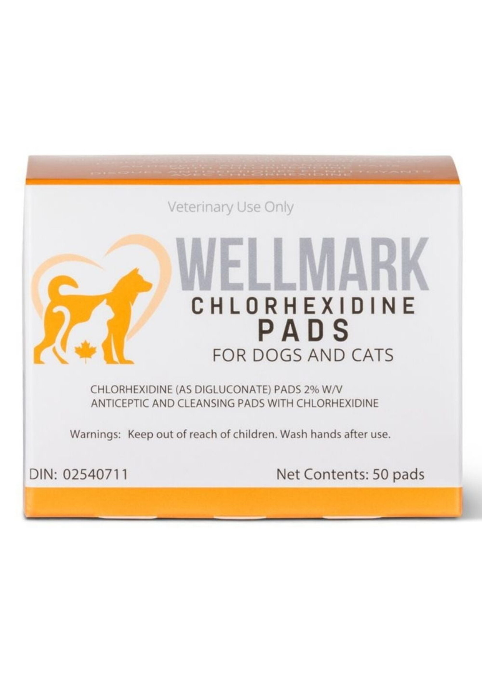 WELLMARK WELLMARK LINGETTE DE CHLORHEXIDINE PQT 50