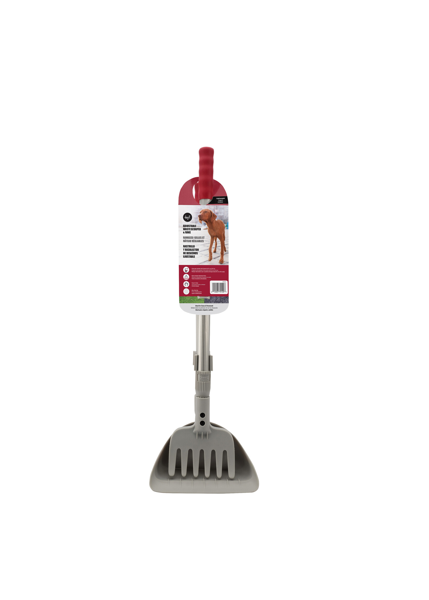 DOGIT DOGIT CLEAN RAMASSE-SELLES ET RÂTEAU RÉGLABLES JUSQU'À 87.5 CM