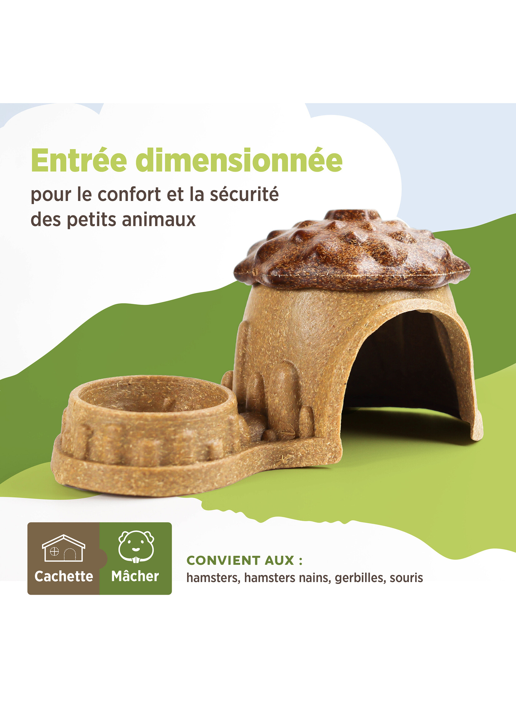 LIVING WORLD LIVING WORLD CACHETTE COMESTIBLE NOISONNETTE BRUNE 230 G