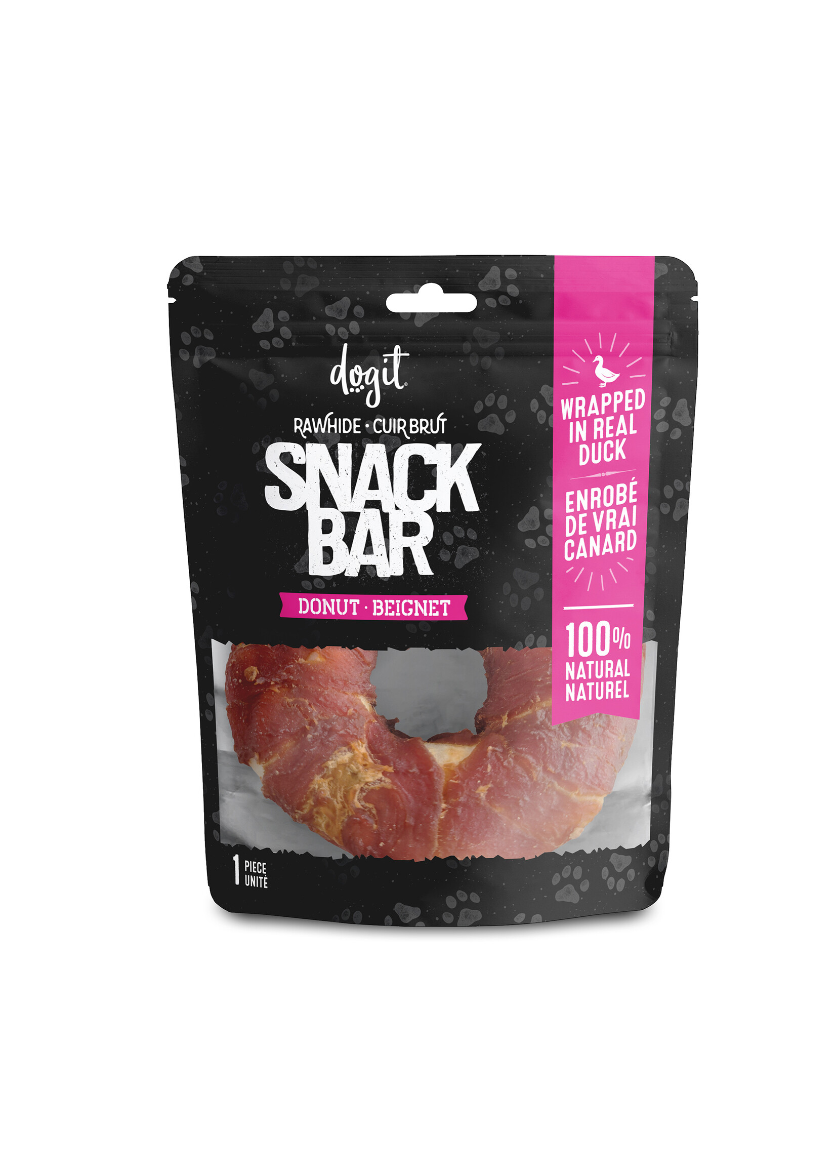 DOGIT SNACK BAR BEIGNET DE CUIR ENROBES DE CANARD 4'' PQT 1