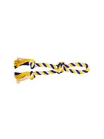 BUD'Z BUD'Z JOUET POUR CHIEN CORDE DOUBLE AVEC 3 NOEUDS BLEU ET JAUNE 60 CM