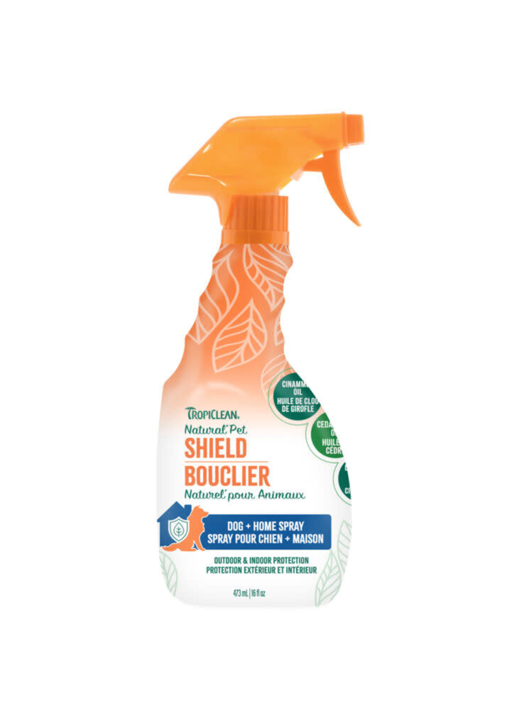 TROPICLEAN POUR CHIEN BOUCLIER CONTRE PUCES, TIQUES ET MOUSTIQUES VAPORISATEUR 473 ML